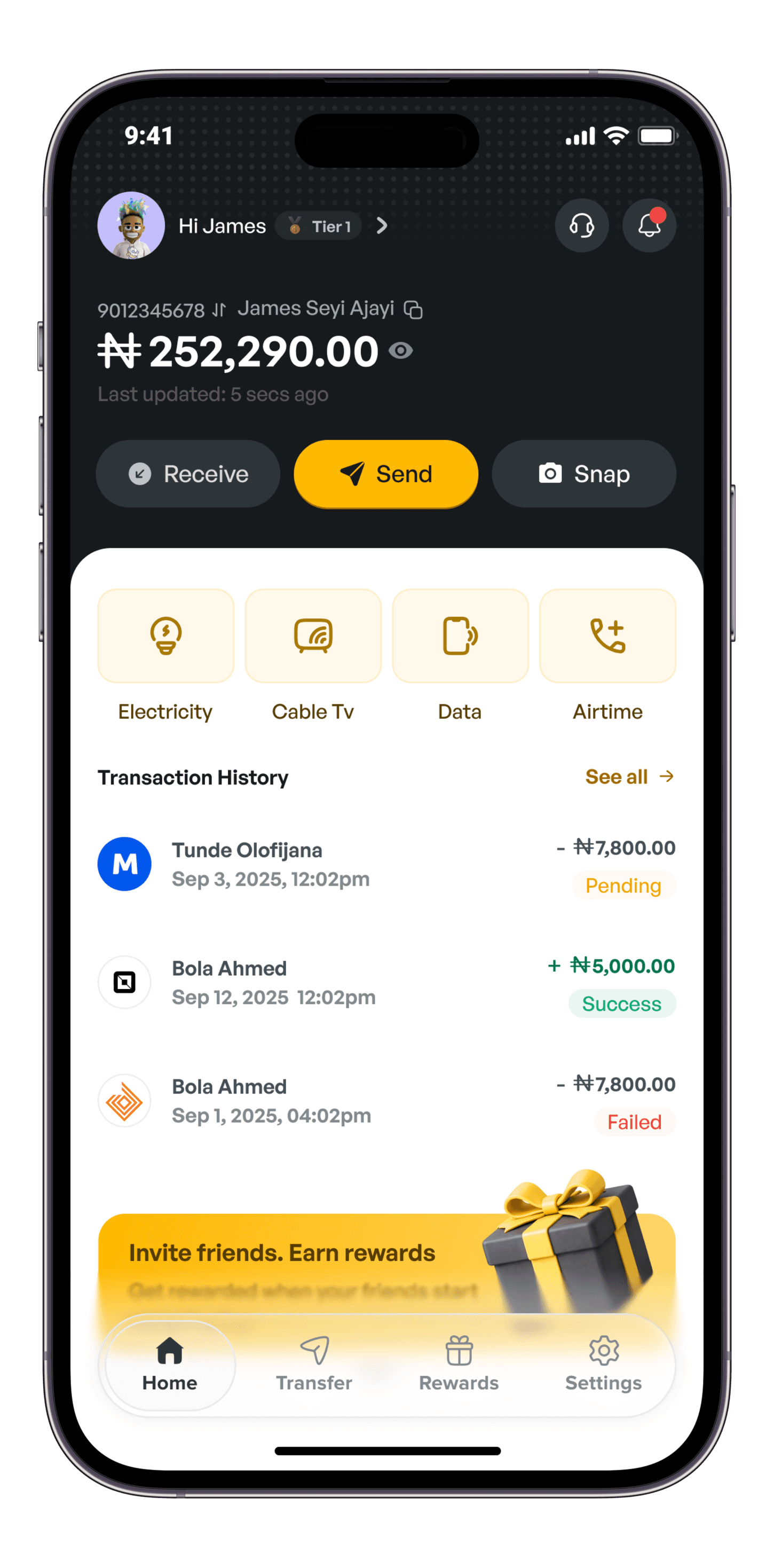 PayRep app homepage